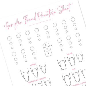 Acrylic Bead Practise Sheet (x 3 sheets)