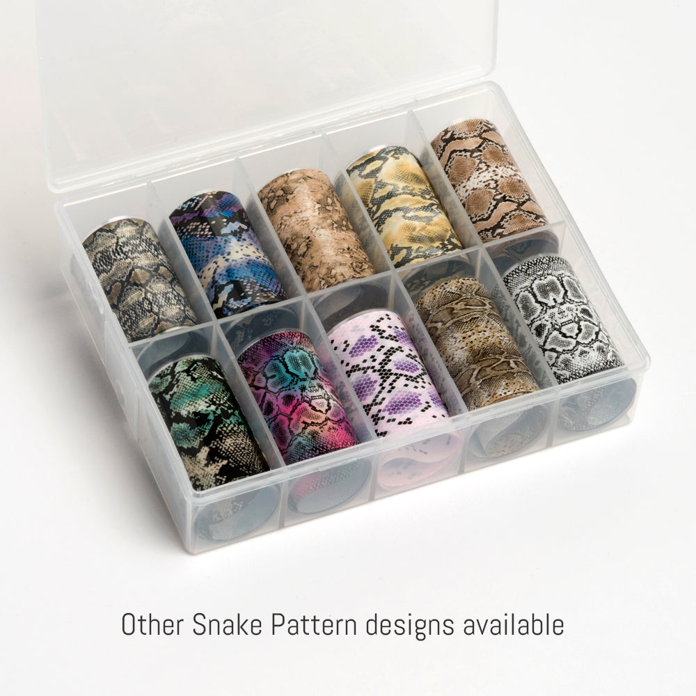 Snake Pattern THREE - Nail Art Transfer Foil x 1 Sheet - Bonnie Nails