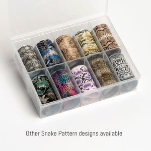 Snake Pattern TEN - Nail Art Transfer Foil x 1 Sheet