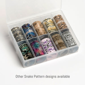 Snake Pattern SEVEN - Nail Art Transfer Foil x 1 Sheet