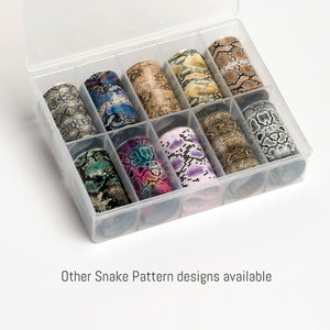 Snake Pattern FIVE - Nail Art Transfer Foil x 1 Sheet